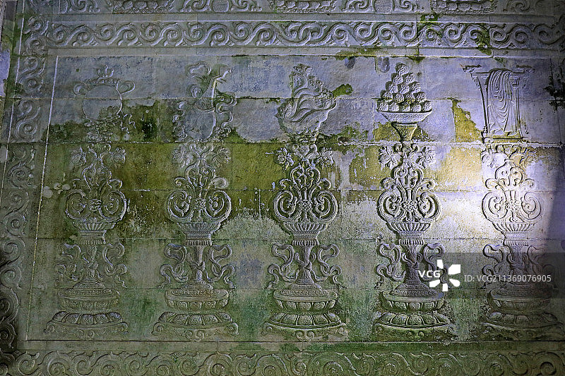 河北遵化清东陵裕陵（乾隆）地宫雕刻图片素材