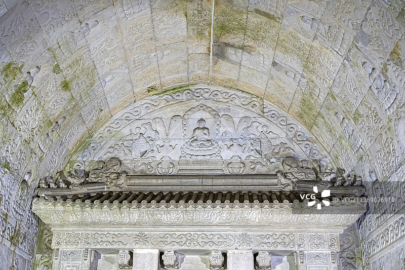 河北遵化清东陵裕陵（乾隆）地宫雕刻图片素材