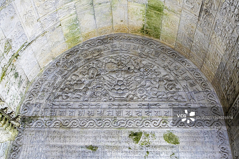 河北遵化清东陵裕陵（乾隆）地宫雕刻图片素材