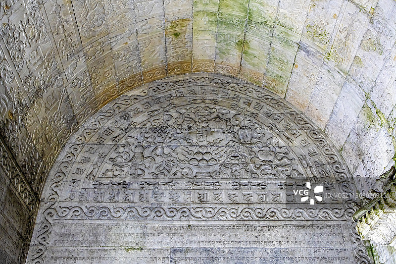 河北遵化清东陵裕陵（乾隆）地宫雕刻图片素材