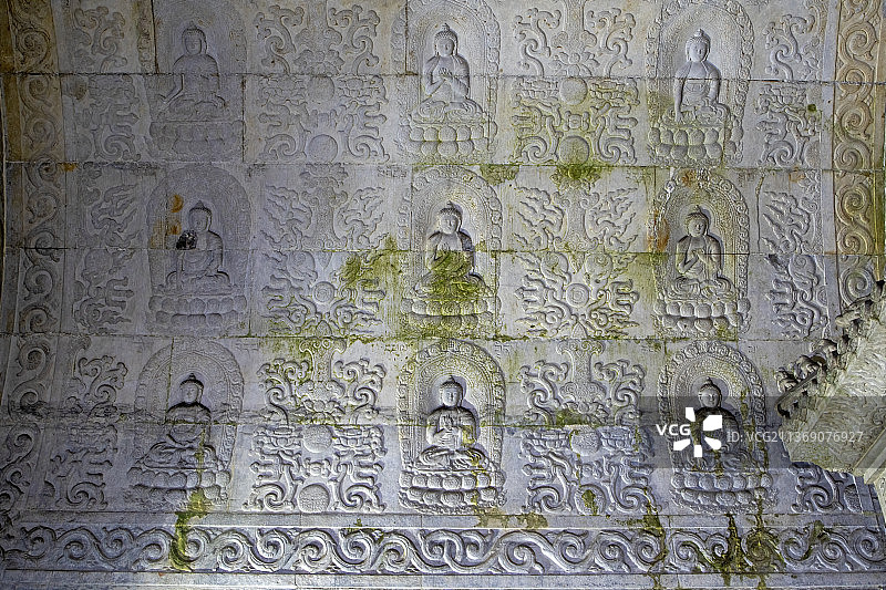 河北遵化清东陵裕陵（乾隆）地宫雕刻图片素材