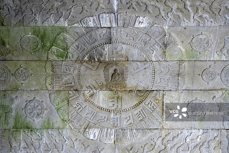 河北遵化清东陵裕陵（乾隆）地宫雕刻图片素材