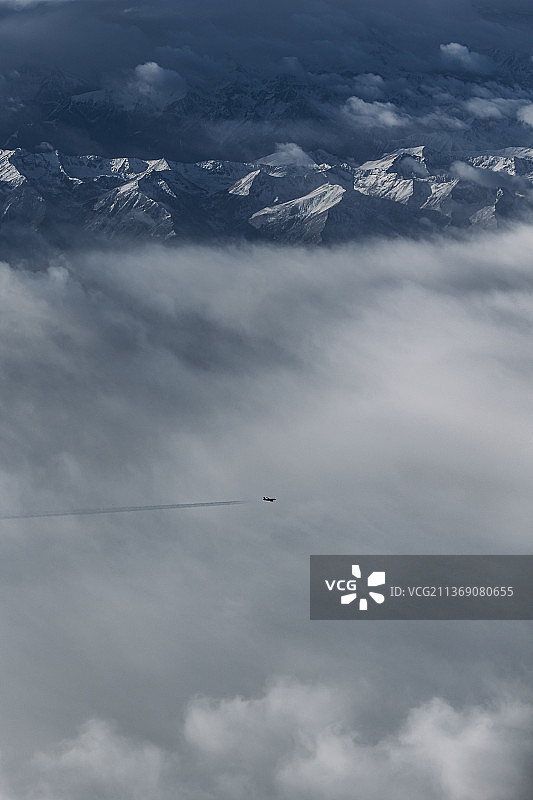 云 高原 飞机图片素材