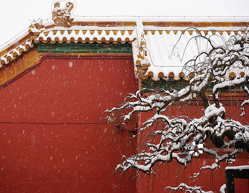 故宫雪景图片素材