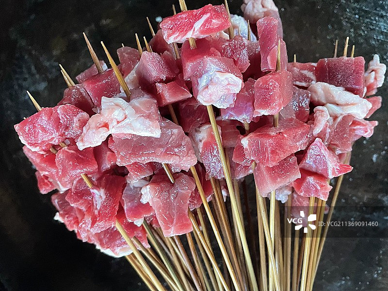 新鲜牛肉串图片素材