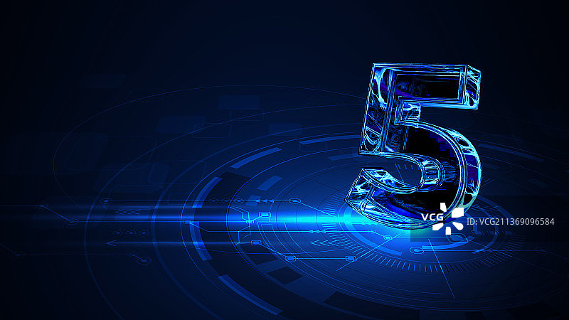 3D立体科技风蓝色数字倒计时插画图片素材