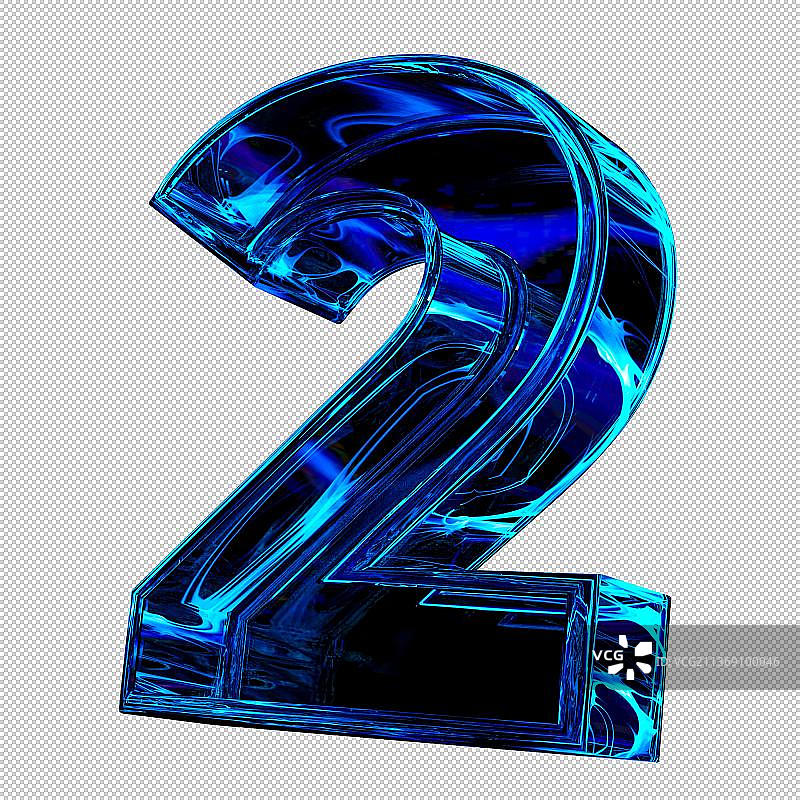 3D立体蓝色科技风倒计时数字免抠元素图片素材