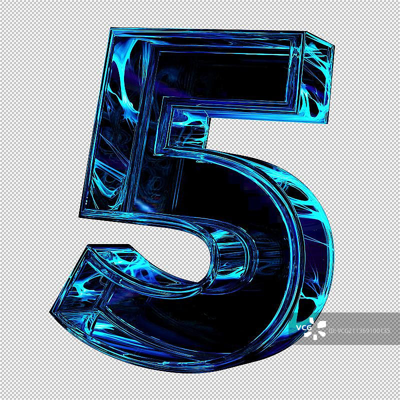 3D立体蓝色科技风倒计时数字免抠元素图片素材