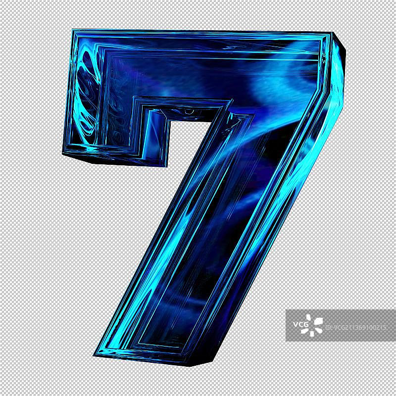 3D立体蓝色科技风倒计时数字免抠元素图片素材