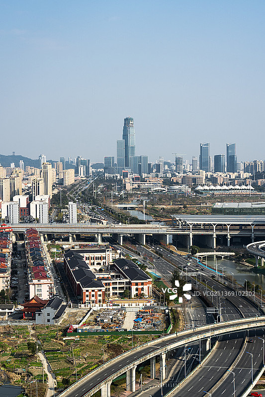 浙江台州椒江东商务区天盛中心 市府大道图片素材