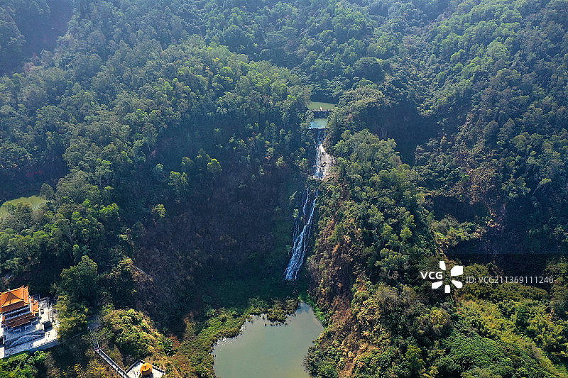 广东省东莞市水濂山森林公园航拍图片素材