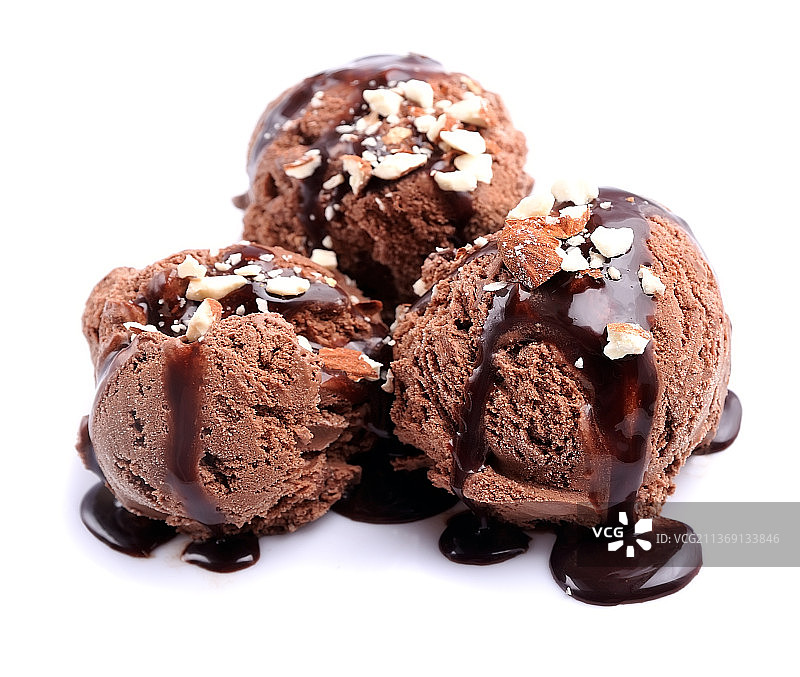 巧克力冰淇淋特写图片素材