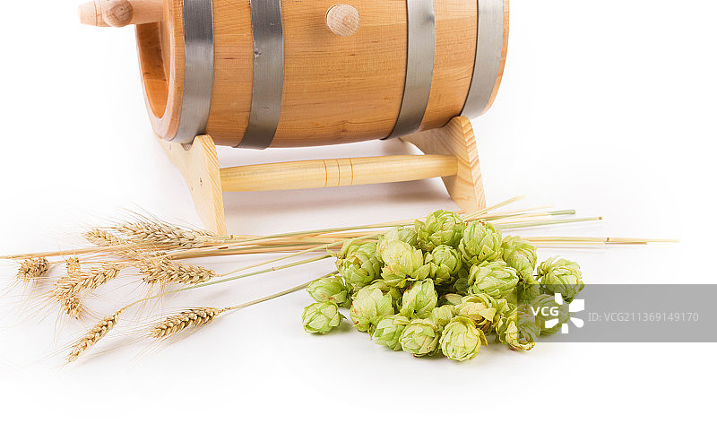 啤酒桶与啤酒花，摩尔多瓦图片素材