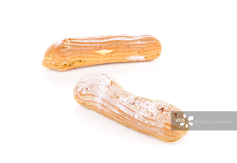 美味的泡芙，白色背景面包特写，摩尔多瓦图片素材