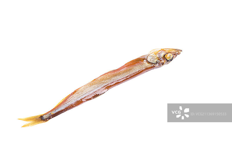 独立烟熏鱼，白色背景死鱼特写，摩尔多瓦图片素材