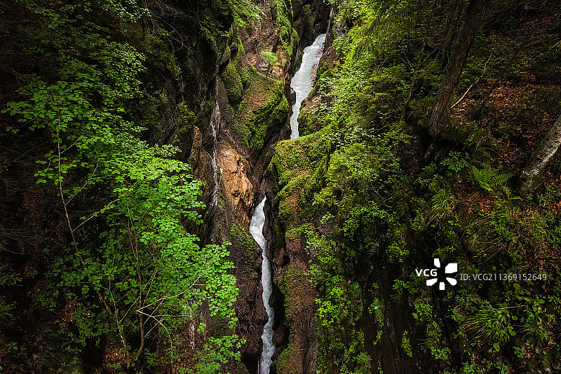 德国帕特纳赫峡谷森林瀑布风光图片素材