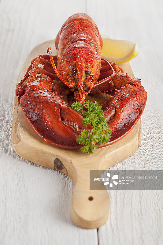 木板煮龙虾图片素材