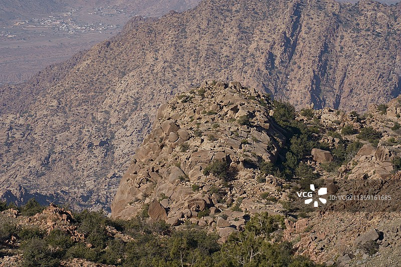 岩石山脉俯瞰图图片素材