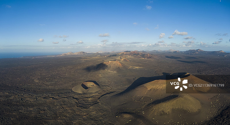 西班牙蒂曼法亚国家公园的火山群图片素材