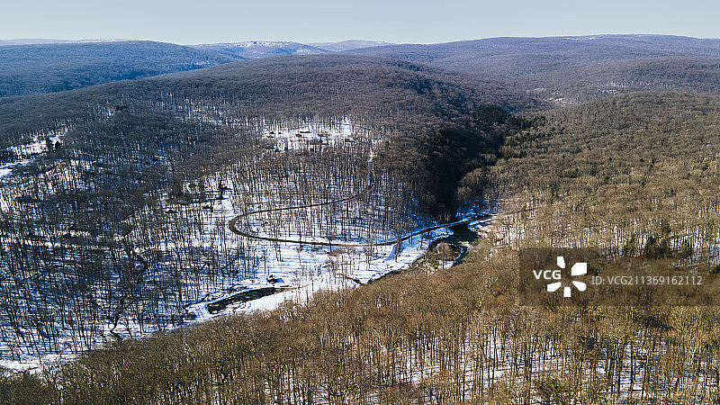 美国宾夕法尼亚州萨默塞特冬季景观图片素材