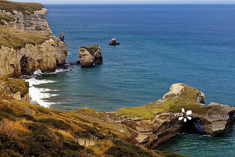新西兰隧道海滩，达尼丁海景图片素材