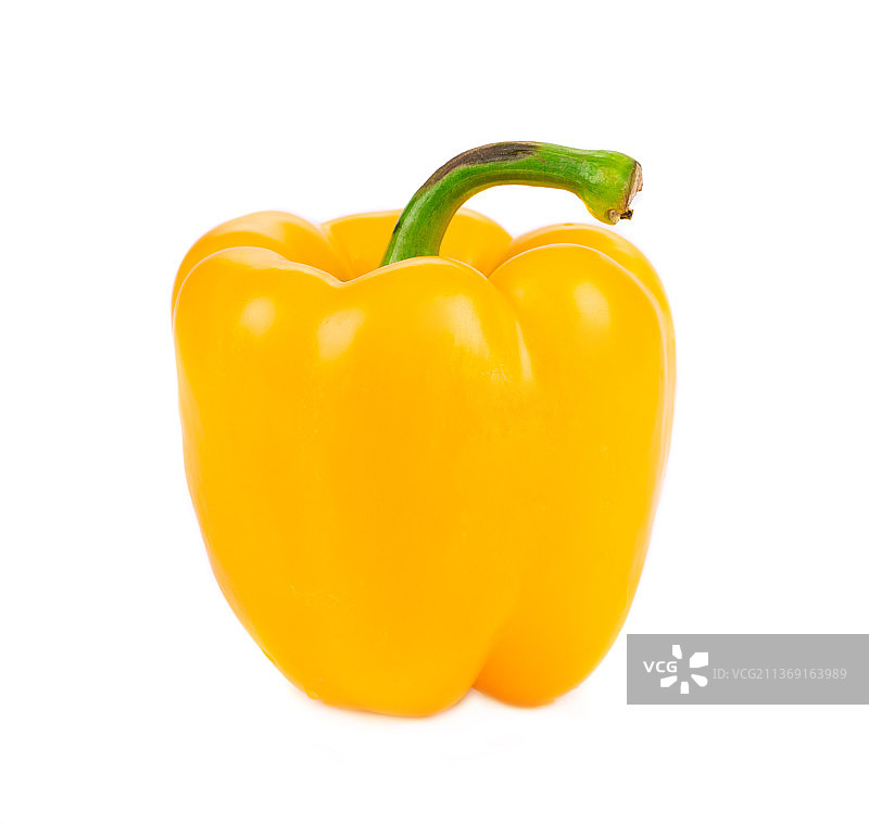 特写：白色背景下的甜椒图片素材