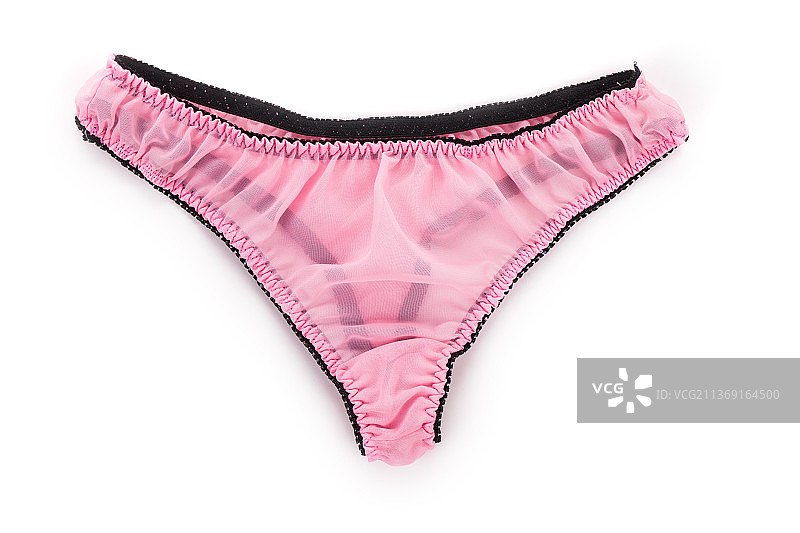粉色女士内衣白色背景高角度视图图片素材