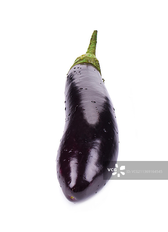 新鲜茄子，白色背景下的特写西葫芦，摩尔多瓦图片素材