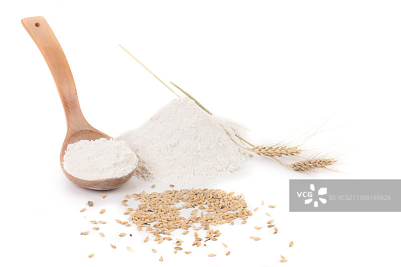 小麦粉、麦穗和木勺，摩尔多瓦图片素材
