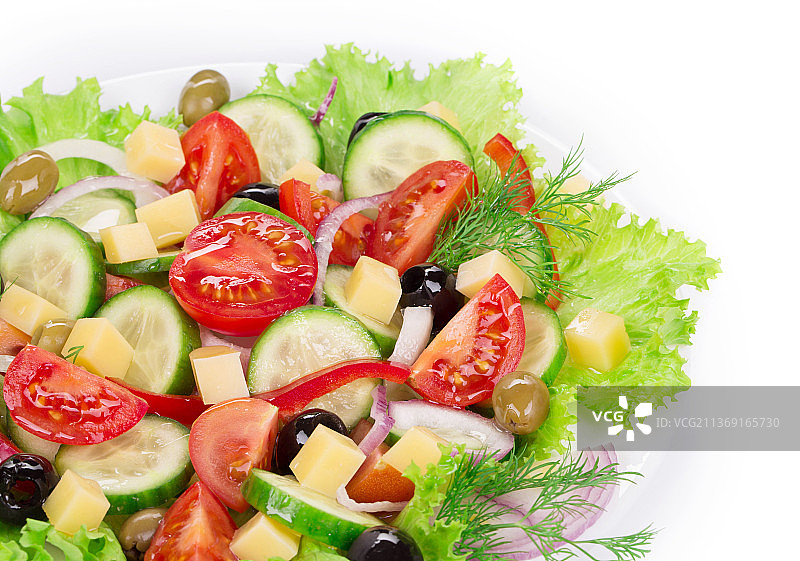 特写希腊沙拉，摩尔多瓦图片素材