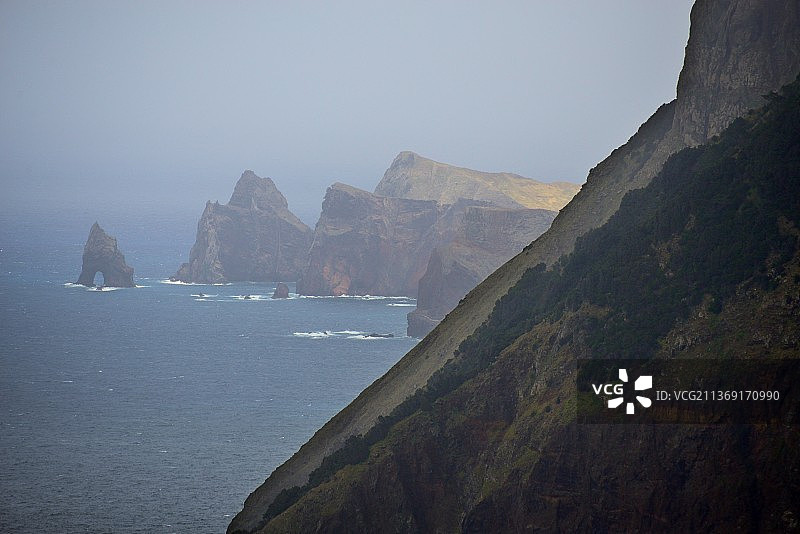 马德拉里斯科，海山相映美景，葡萄牙图片素材