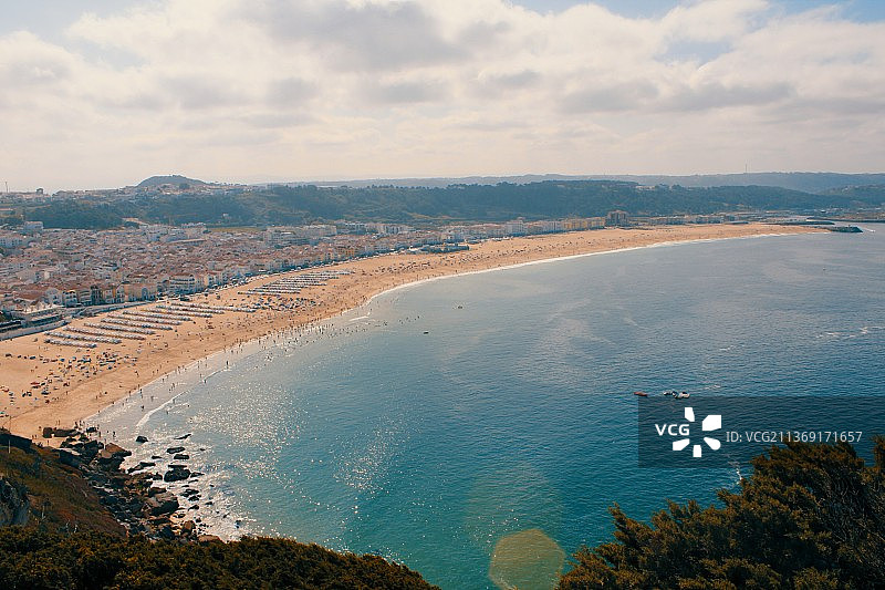 葡萄牙海天一色高角度景观图片素材
