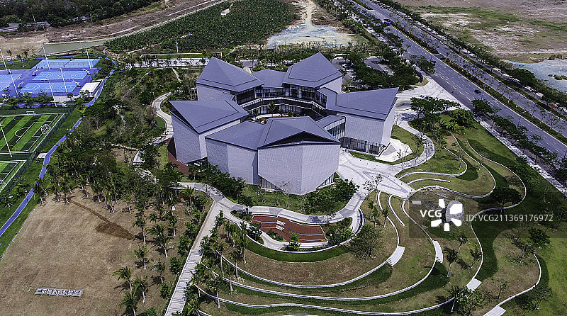 海南三亚崖州湾科技城航拍图片素材