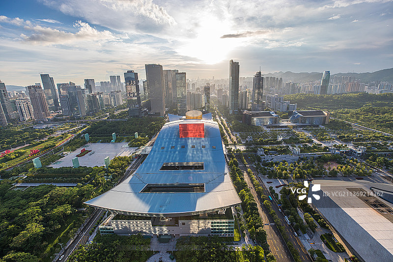 深圳福田区市民中心图片素材