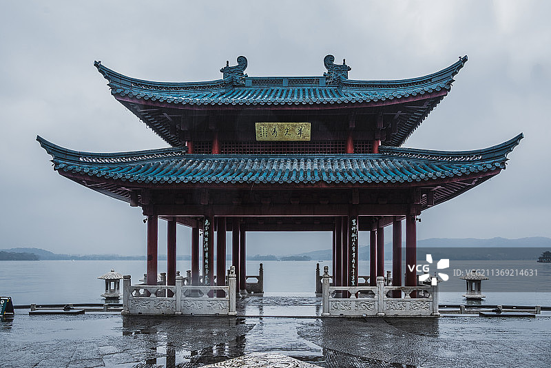 杭州西湖翠光亭图片素材