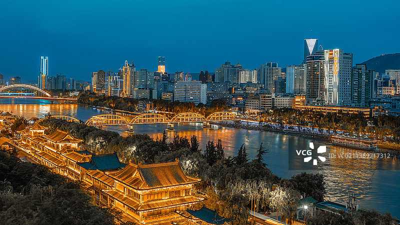 兰州夜景图片素材