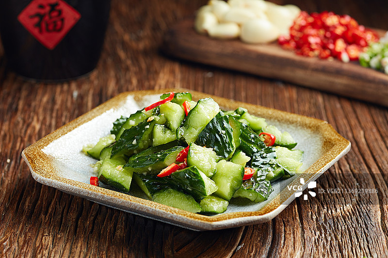 爽口拍黄瓜图片素材