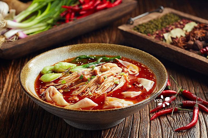 红油抄手面图片素材