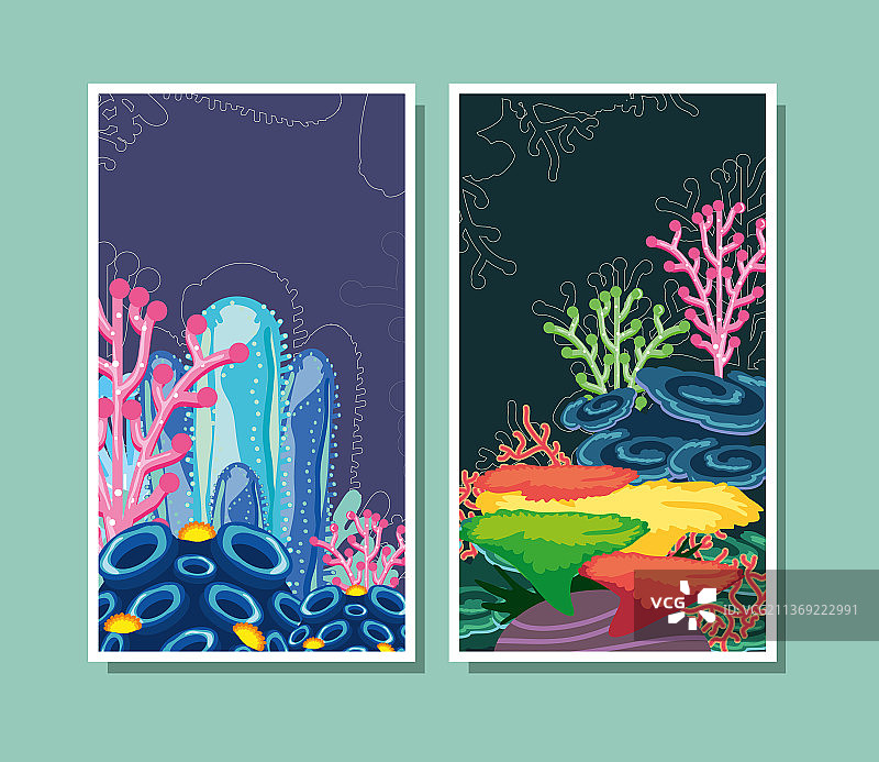 珊瑚竖版banner图片素材