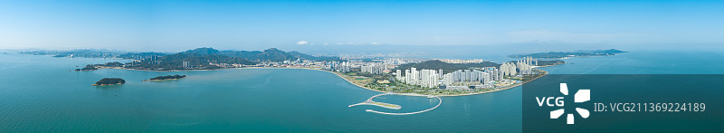 珠海高新区唐家半岛全景图图片素材