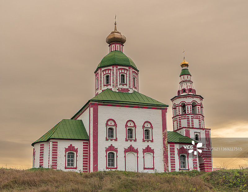 俄罗斯苏兹达尔圣以利亚教堂风光图片素材