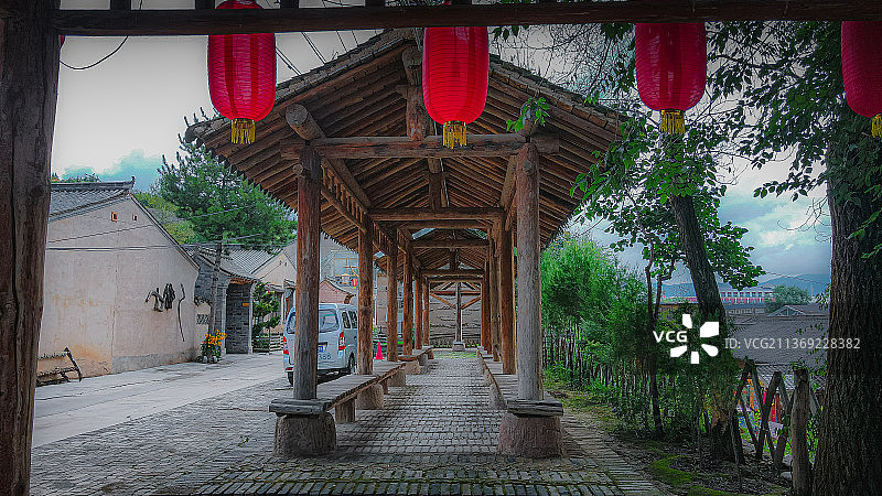 宁夏隆德县城老巷子民宿图片素材
