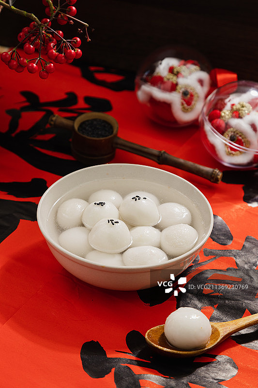 汤圆，芝麻汤圆图片素材