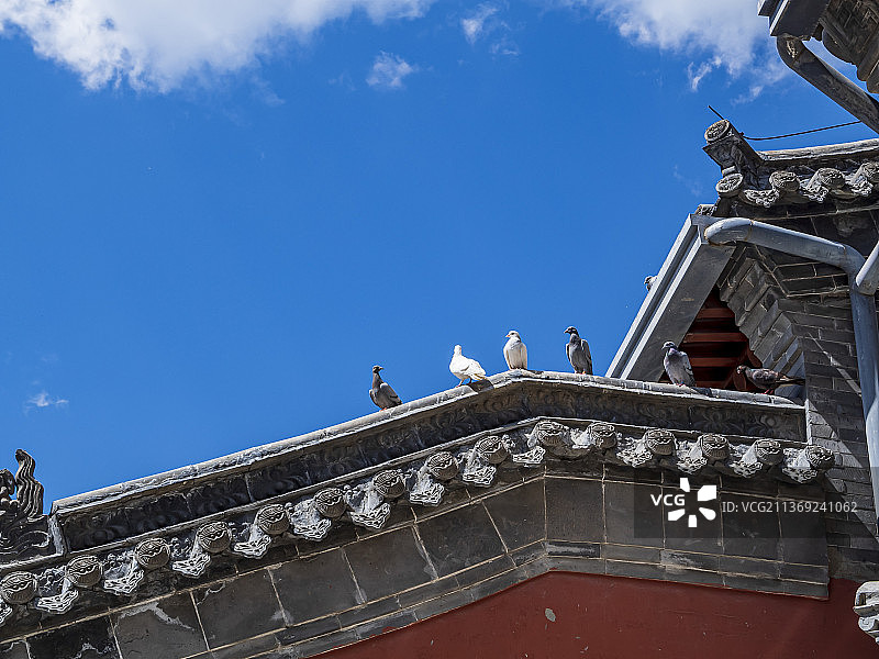 山西五台山黛螺顶禅院风景图片素材