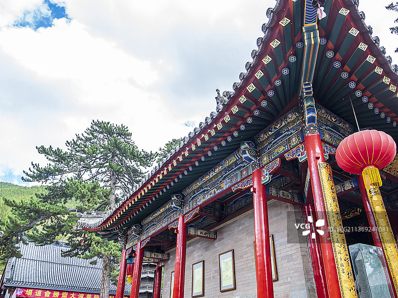 山西五台山黛螺顶禅院风景图片素材