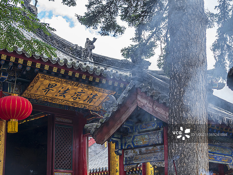 山西五台山黛螺顶禅院风景图片素材