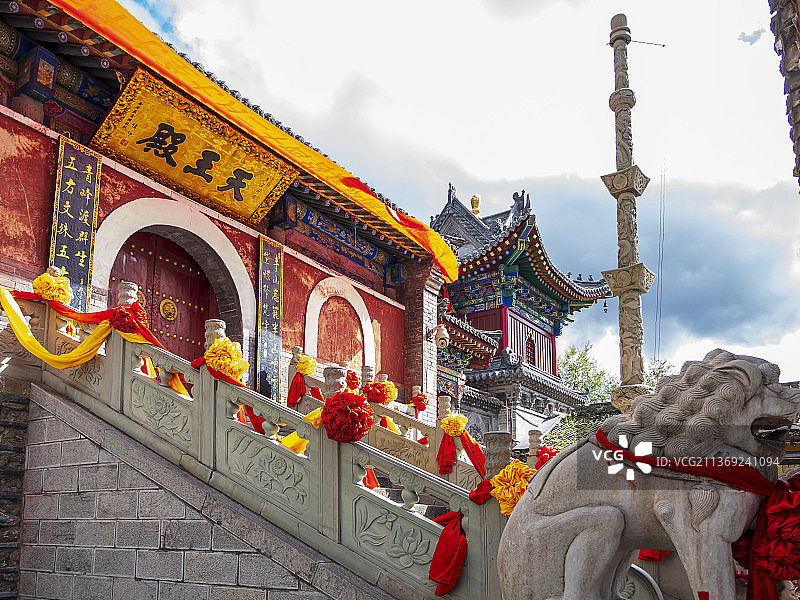 山西五台山黛螺顶禅院风景图片素材