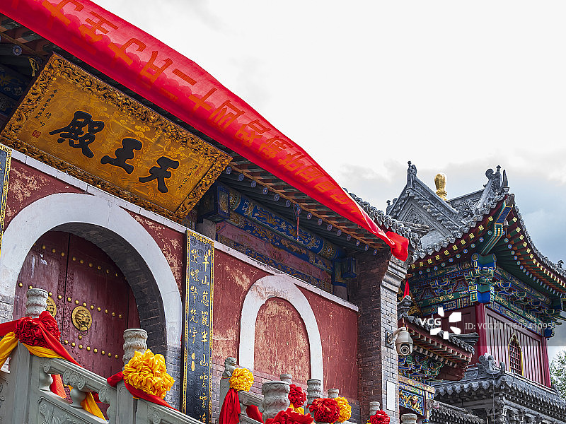 山西五台山黛螺顶禅院风景图片素材