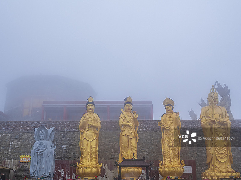 山西五台山东台望海寺风景图片素材
