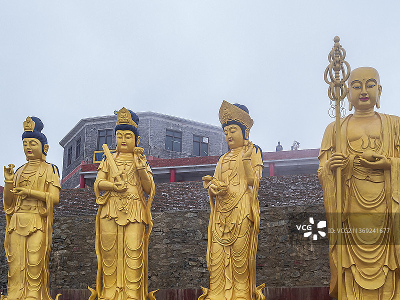 山西五台山东台望海寺风景图片素材